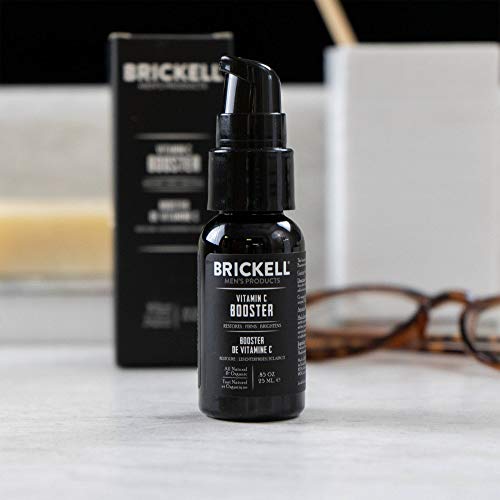 Brickell Men's Vitamin C Booster para Hombres, Booster Natural y Orgánico de Vitamina C para Aumentar la Producción de Colágeno, Combatir las Arrugas y el Envejecimiento, 25 ml, Sin Perfume