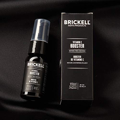 Brickell Men's Vitamin C Booster para Hombres, Booster Natural y Orgánico de Vitamina C para Aumentar la Producción de Colágeno, Combatir las Arrugas y el Envejecimiento, 25 ml, Sin Perfume