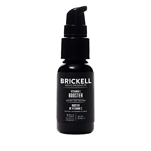 Brickell Men's Vitamin C Booster para Hombres, Booster Natural y Orgánico de Vitamina C para Aumentar la Producción de Colágeno, Combatir las Arrugas y el Envejecimiento, 25 ml, Sin Perfume