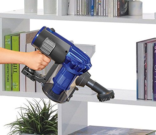 briebe V-Cyclon - Aspirador ciclónico Escoba sin Bolsa Potente, Uso Vertical y de Mano, 600W, Radio acción 6,5 m, Color Azul