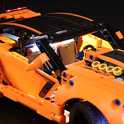 BRIKSMAX Kit de Iluminación Led para Lego Technic Chevrolet Corvette ZR1, Compatible con Ladrillos de Construcción Lego Modelo 42093, Juego de Legos no Incluido