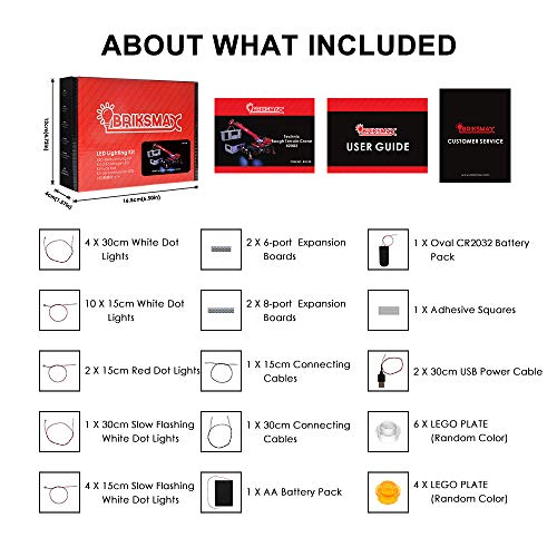 BRIKSMAX Kit de Iluminación Led para Lego Technic Grúa Todoterreno, Compatible con Ladrillos de Construcción Lego Modelo 42082, Juego de Legos no Incluido