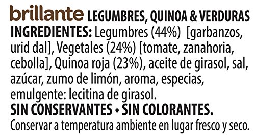 Brillante Benefit Legumbres Quinoa Verduras 250G - [Pack De 16] - Total 4 Kg