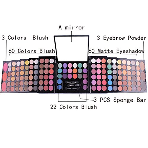 BrilliantDay 148 color paleta de sombra de ojos Blush Corrector Kit Belleza maquillaje Set