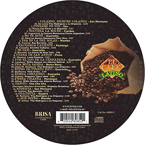 BRISA CD EL CAFÉ LATINO - VARIOUS - edición de colección, edición especial, caja de regalo