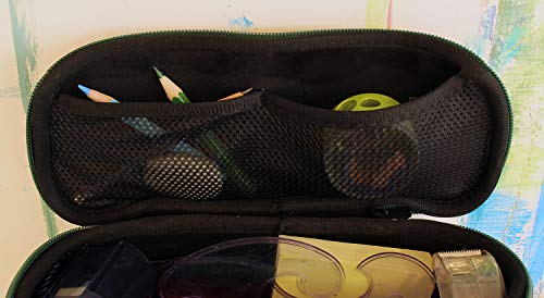 BRISA VW Collection Volkswagen VW T1 Bus Bolsa Universal de Neopreno, Estuche para lápices, Caja de papelería, Neceser,Bolso de Maquillaje-Cosméticos-Aseo para Escuela/Oficina/Regalo (Ambulance/Beige)