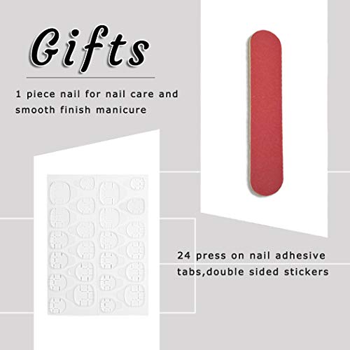 Brishow - Puntas de uñas de grano mate Diseño de arte de portada completa 24 piezas Uñas postizas para mujeres y niñas Verde claro