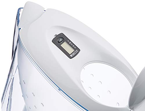BRITA Marella blanca Pack Ahorro – Jarra de Agua Filtrada con 3 cartuchos MAXTRA+, Filtro de agua BRITA que reduce la cal y el cloro, Agua filtrada para un sabor óptimo, 2.4L