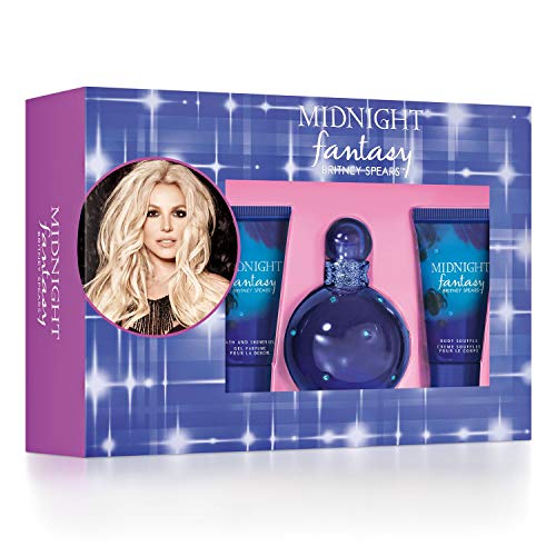 Britney Spears Midnight FANTASY estuche agua de perfume aerosol 100 ml/Gel moussant cuerpo 50 ml/crema cuerpo soplado 50 ml