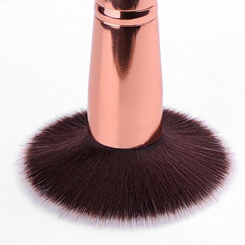 Brocha De Maquillaje 7 Piezas Fibra Artificial De Alta Calidad Pincel De Maquillaje Fácil De Cargar Adecuado Para Viajes/Profesional/Fiesta, Etc,Gold