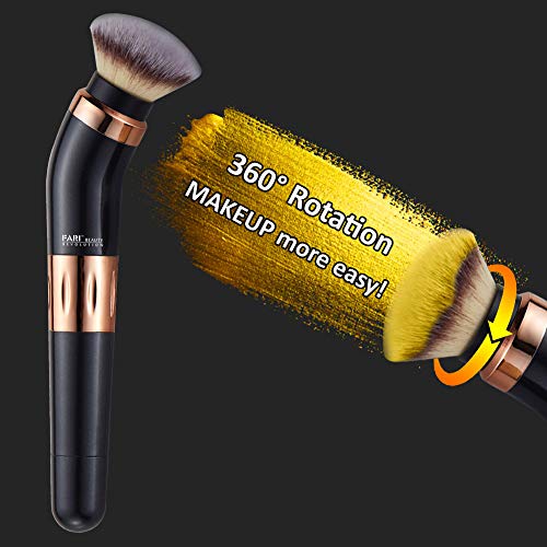 Brocha de maquillaje giratoria eléctrica FARI, brocha cosmética rotativa de 360 grados, 2 cabezas de brocha incluidas