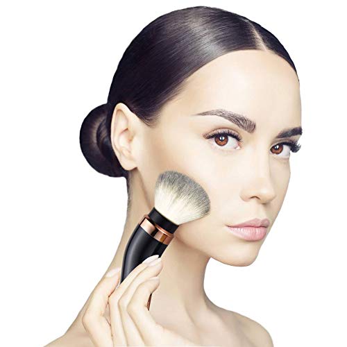 Brocha de maquillaje giratoria eléctrica FARI, brocha cosmética rotativa de 360 grados, 2 cabezas de brocha incluidas