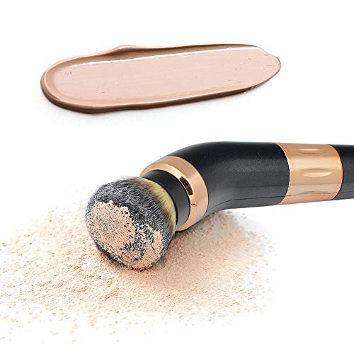 Brocha de maquillaje giratoria eléctrica FARI, brocha cosmética rotativa de 360 grados, 2 cabezas de brocha incluidas