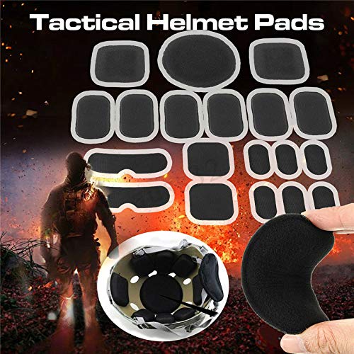 Broco Almohadillas de Casco para Exteriores, Foam Airsoft Helmet Protective Pad Cojines 19pcs / Set Soft and Durable EVA Foam Helmet Pads Almohadilla de Espuma Accesorios de Repuesto