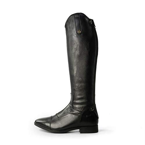 Brogini - Botas Altas de Cuero Modelo Casperia para Mujer (37 EU (Caña 36cm)) (Negro)