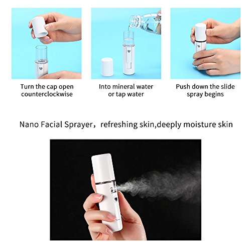 Bromose nano vapor pulverizador pulverizador portátil de humedad cara mini Cool Mist facial Señor nano Facial Mist Sprayer USB carga