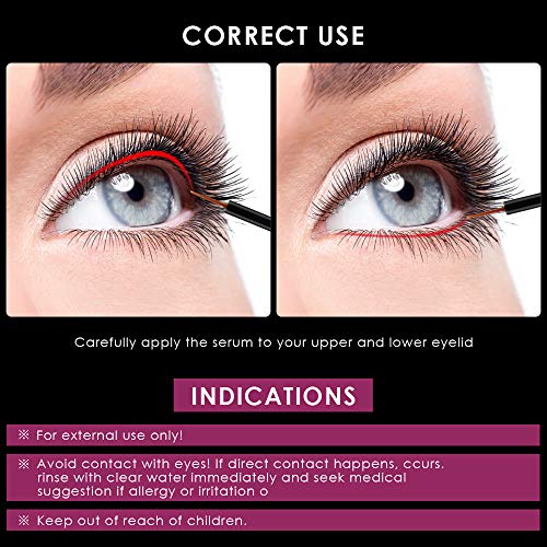 BROTOU 5ml Serum pestañas, Tratamiento Fortalecedor y Alargador para Pestañas y Cejas Potenciador de Pestañas con Ingredientes Naturales