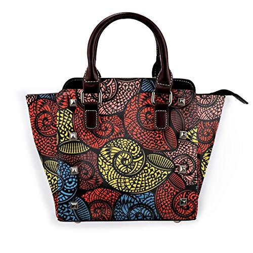 BROWCIN Caracol azteca hawaiano Mano Océano Conchas de chile en espiral dibujadas a mano Aceite de color Desmontable Moda Tendencia Bolso de las señoras Bolso de hombro