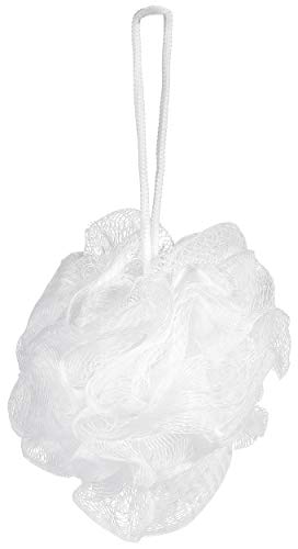 BRUBAKER Cosmetics Esponjas de Flor Exfoliante - Malla de Nylon para el Cuerpo - Puff Pufs Bola de Baño y ducha - 5 piezas - Negro Blanco