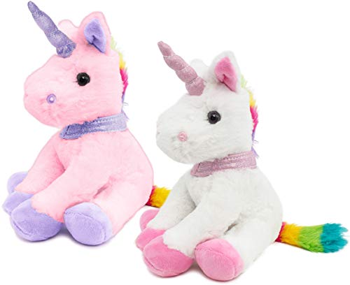 BRUBAKER Peluche Suave - Unicornio - Alto 21 cm - Blanco