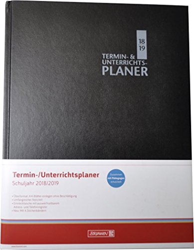 Brunnen Termin- und Unterrichtsplaner 2018/2019 Überformat A4: Baladek-Einband schwarz