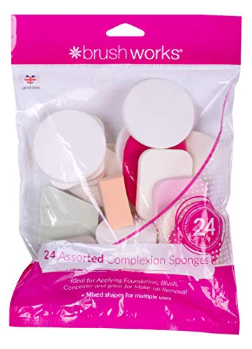 Brushworks Set de 24 Piezas de Esponja de Maquillaje Diferente 21 g (5060455141142)
