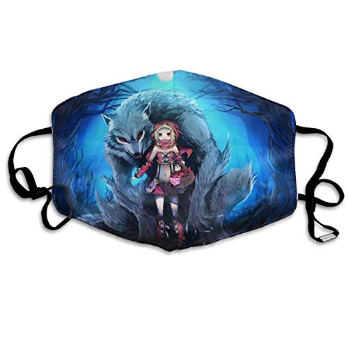 Bufanda de Cara Decoración Facial Red Eyes Red Riding Hood Tail Personalized Scarf Windproof Warm Scarf Waterproof Scarf Can Be Reused When Going out