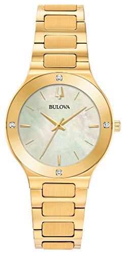 Bulova Reloj Analógico para Mujer de Cuarzo con Correa en Acero Inoxidable 97R102