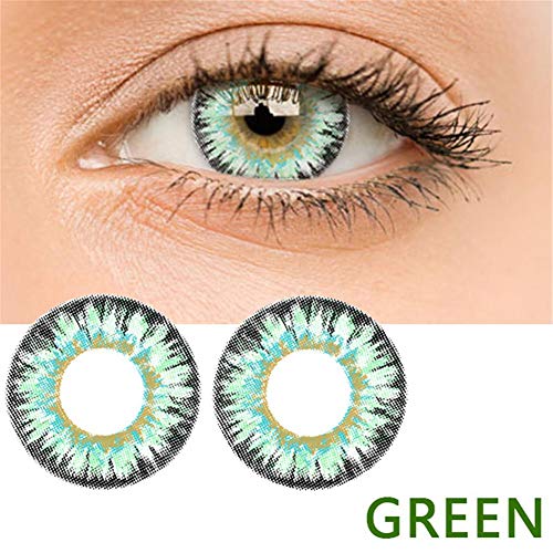 bulrusely Accesorios de Maquillaje para niñas, un año, Cambia el Color de los Ojos de Forma Natural, Cosplay, Fiesta de Halloween, etc. 1 par (función sin corrección, 0 Grados)