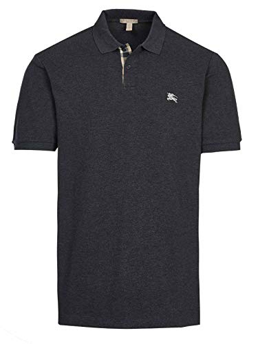 Burberry Brit - Polo de manga corta, color gris Gris Carbón Oscuro L