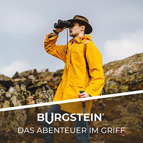 Burgstein® Prismáticos 7x50 - Prismaticos profesionales, largo alcance, Binoculares, Telescopios de caza profesionales, resistentes, antideslizantes y repelentes al agua para adultos