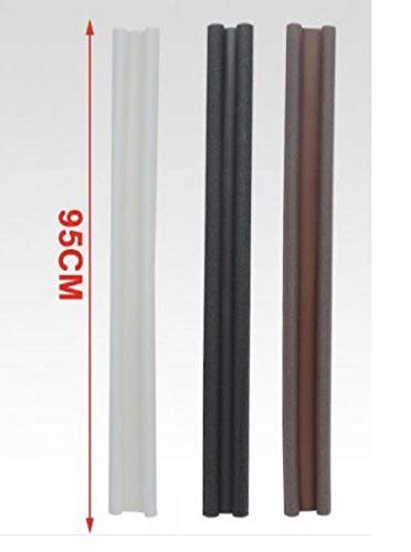 Burlete Puerta Espuma Bajopuerta 95 CM，Bajo Puerta de espuma，Doble rollo aislante (MARRON)