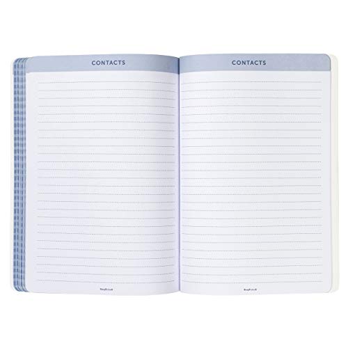 Busy B - Agenda Diaria Everyday de enero a diciembre de 2021 - Planificador semanal de piel sintética azul marino con notas