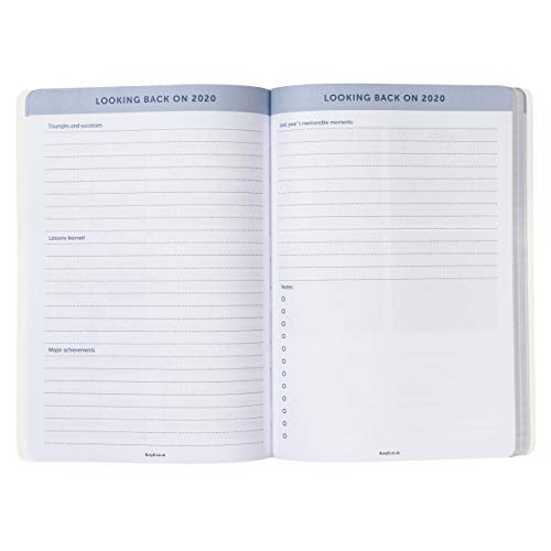 Busy B - Agenda Diaria Everyday de enero a diciembre de 2021 - Planificador semanal de piel sintética azul marino con notas