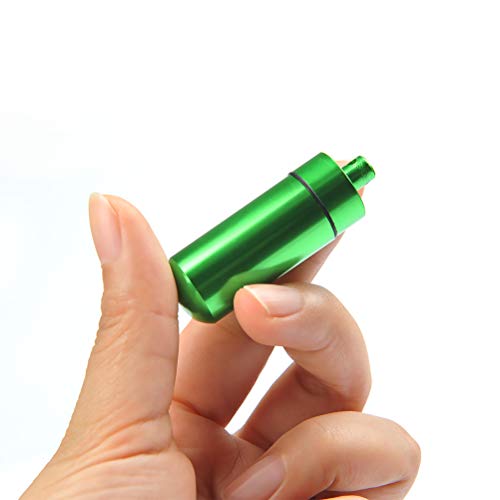 BUYGOO 6PCS Caja de Pastillas portátil Llavero tabletas Impermeable Caja Llavero de Aluminio pequeño para aspirina, analgésicos, bloqueadores, tabletas frías, estatinas, vitaminas