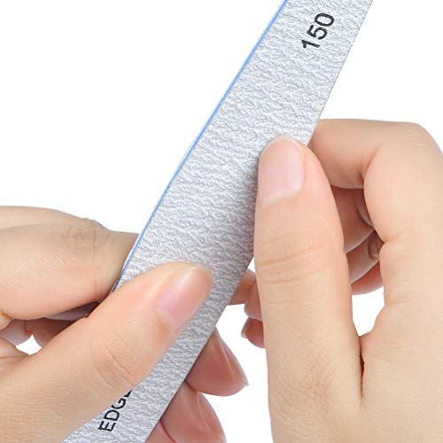 BUYGOO 6PCS Limas de uñas Profesionales Doble Cara 100/180 150 180 240 220/280 1000/4000 Grano pedicura para el Cuidado de Las uñas