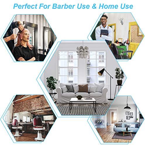 BUZIFU Capa de Peluquería Profesional con Cepillo de Cuello/Cepillo de Barbero, Bata Barbero de Gran Tamaño y Ajustable, Capa de Peluquería Hombres Mujeres y Niños, Transpirable, para Hogar y Salón