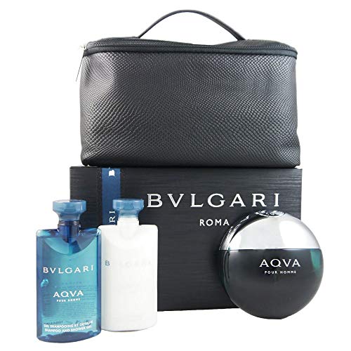 Bvlgari Aqva Pour Homme - Edt 100 Ml + Aftershave Balm 75 Ml + Shower Gel 75 Ml + Cosmetic Bag 250 ml
