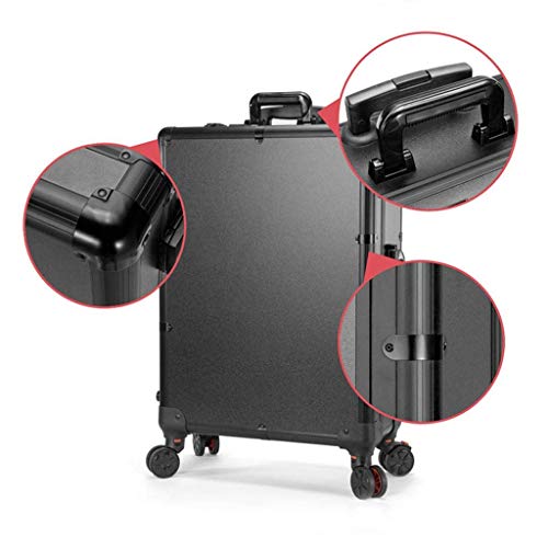 BYCDD Maleta de Maquillaje Profesional de la Carretilla, Estuche Cosméticos Maletín Maquillaje Trolley Beauty Case Makeup para Peluquería, Maquilladores, Esteticistas,Pink