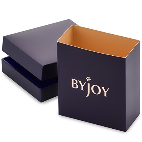 ByJoy Pendientes Mujer Plata de Ley (925/1000) Plata Redondo Rojo Rubí Sintético Circonita