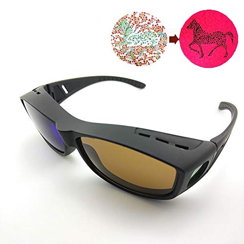 BYOUQ Gafas Daltonicos Marco De PC De Resina Gafas Correctivas Gafas 3D Anti-UV Mejora El Daltonismo Y La Debilidad del Color Mejora La Resolución La Visión del Color Hombres Mujeres