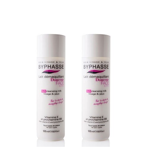 byphasse leche Desmaquillante Douceur Rostro/ojos para todo tipo de pieles botella – juego de 2