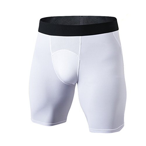 Byqny Deporte Leggins Jogging Pantalones Cortos de Capa Base de Compresión para Hombres con Función de Secado Rápido Mallas