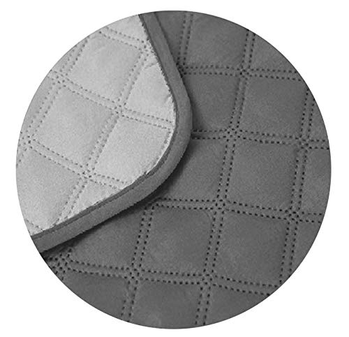 Cabetex Home - Cubre sofá Reversible Bicolor con ajustes - Microfibra Acolchada Antimanchas (Gris/Gris Oscuro, 3 Plazas)