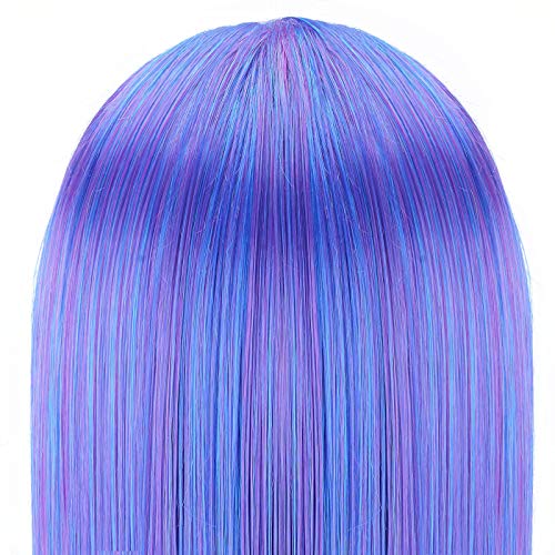 Cabeza de Maniquí, SIGHTLING 66cm/26" 100% Cabello Sintético Practicas Formación Muñeca de la Cosmetología práctica maniquí con Soporte de Mesa + Conjunto de 10 peines profesionales