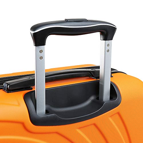 Cabin Max Velocity - Maleta para Equipaje de Cabina Ligera | Trolley de ABS con Ruedas de 55 x 40 x 20 cm Extensible a 55 x 40 x 25 cm Aprobado para Vuelo en Ryanair, EasyJet, BA (Sevilla Naranja)