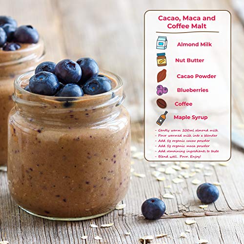 Cacao Crudo Orgánico en Polvo de TheHealthyTree Company para Yogur, Batidos y Repostería - Alto Contenido de Proteínas, Magnesio, Fibra y Potasio - Sin Azúcar, Polvo de Cacao Vegano (250 g)