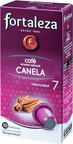 Café Fortaleza - Cápsulas de Café con Aroma a Canela Compatibles con Nespresso - Pack 5 x 10 - Total 50 Cápsulas