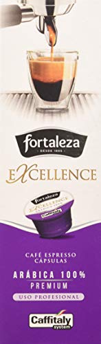 Café FORTALEZA - Cápsulas de Café Excellence Compatibles con Caffitaly - Pack 4 x 10 - Total 40 cápsulas