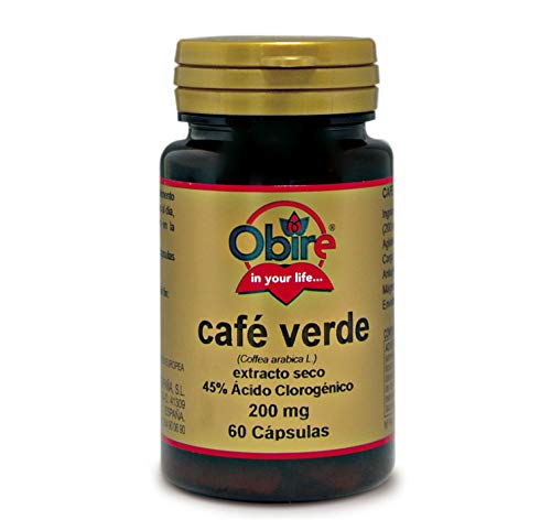 Café verde 200 mg. (ext. seco 45% ácido clorogénico) 60 capsulas